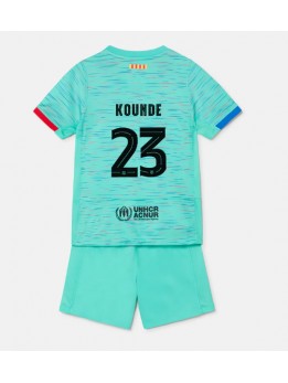 Barcelona Jules Kounde #23 Dječji Rezervni Dres kompleti 2023-24 Kratak Rukavima (+ kratke hlače)